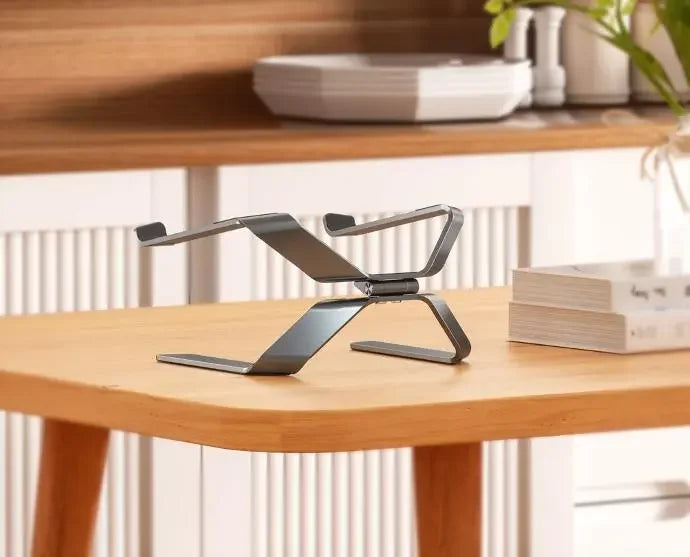 Porodo 360° Rotatable and Adjustable Laptop Stand - Grey - Tashqila Porodo 360° Rotatable and Adjustable Laptop Stand - Grey - Tashqila